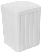 Pattumiera bagno bianca in plastica 10 lt con coperchio basculante Buzz