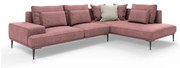 Divano letto angolare rosa, angolo destro Liege - Interieurs 86