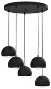 Lampadario su corda COOL 5xE27/60W/230V nero