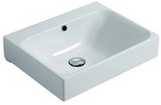 Lavabo sospeso quadrato Cento H 10 x P 35 cm in ceramica bianco