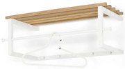 Attaccapanni da parete bianco/di colore naturale in metallo con scaffale 76 cm Marco – Spinder Design