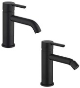 Miscelatori lavabo e bidet Jacuzzi | rubinetteria Sunset nero per piletta click clack