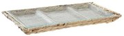 Vassoio per aperitivi DKD Home Decor Trasparente Naturale Cristallo 42 x 20 x 3,5 cm