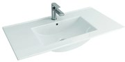 Kamalu - lavabo da incasso 101cm vasca mezzaluna litos-k7100