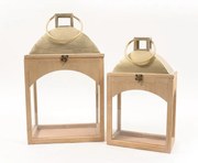 Laterna in legno H 42 cm, L 51.5 cm  Ø 51.5 cm