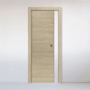 Porta scorrevole Oxford miele rovere L 60 x H 210 cm reversibile