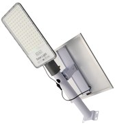 Faro Led 250W Grigio con pannello solare IP65 Bianco freddo 6000K Dimmerabile con telecomando e crepuscolare M LEDME