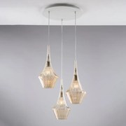 Lampadario Moderno Zeus Ambra 3 Luci E27