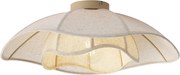 Plafoniera Japandi in tessuto beige 55cm - Haru
