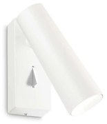 Applique Moderna Pipe Metallo Bianco Led 7W 3000K Luce Calda