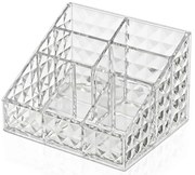 Porta trucchi organizer in plastica trasparente con 7 scomparti