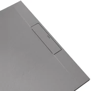 Piatto doccia SANYCCES in resina Siena grigio L 80 x L 120 cm opaco effetto pietra