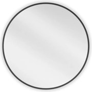 Mexen Loft specchio da bagno rotondo 60 cm, cornice nera - 9850-060-060-000-70