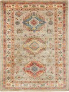 Kazak Tappeto 200x150 Beige (Pakistan) Annodato A Mano