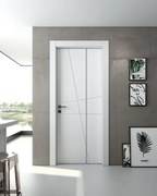 Porta pieghevole a libro asimmetrica Tolosa bianco L 80 x H 210 cm destra