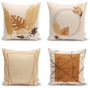 Federe arancione e beige in set da 4 43x43 cm - Minimalist Cushion Covers