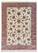 Tappeto classico 100% viscosa Oriental con frange rosa 528 Sobel