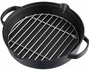 Padella in Ghisa con Griglia in Acciaio Inossidabile, Pentola Larga e Rotonda per bbq, ø 31,6 cm - Campingaz