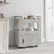 Carrello Da Cucina Grigio Cemento 60x45x80 Cm Legno Multistrato /
