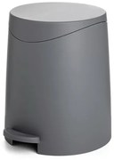 Pattumiera da bagno con pedale 3lt grigia opaca in plastica