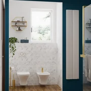 Scaldasalviette ad acqua calda DE'LONGHI PALACE grigio chiaro interasse 1800 mm, L 54.4 x H 185.2 cm