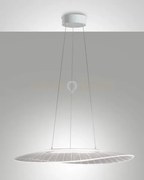 Vela sospensione bianca l.78x55cm. a led 3000k - 40w - 5400 lm dimm...