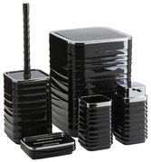 Set da bagno WAVE 5 pz nero/cromo