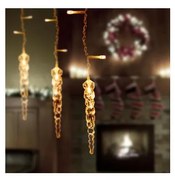 Tenda luminosa natalizia da esterno 180 LED 3,5x0,7 m IP44 bianco caldo