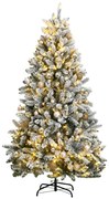 Albero Natale Incernierato con LED e Palline, Albero Natale Incernierato con 300 LED e Palline 180 cm II