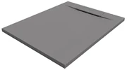Piatto doccia SANYCCES in resina Siena grigio L 70 x L 90 cm opaco effetto pietra