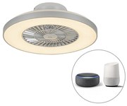 Ventilatore da soffitto intelligente argento con effetto stella dimmerabile - Climo