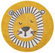 Tappeto per bambini in cotone giallo ocra ø 100 cm Lion - Ixia