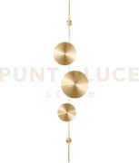 Applique a parete led idol in alluminio oro 33w 3720lm cct 3000k 40...
