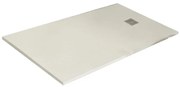 Piatto doccia in resina Strato bianco L 100 x L 80 x H 2.5 cm effetto pietra