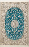 Nain Tappeto persiano 130 x 200 Verde (Iran) Annodato A Mano