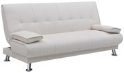 Divano letto clic clac in similpelle Bianco - MAXIME