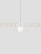 Oto sospensione 18 bianco rigadin nickel satinato 1 luce attacco g9