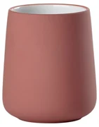 Tazza di terracotta rossa per spazzolini da denti Nova - Zone