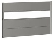 Frangivista in acciaio con vetro, grigio quarzo metallizzato 145 x 91 cm, spessore 44 mm