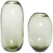 Set di 2 vasi verdi in vetro fatti a mano altezza 38 cm Moss - Hübsch
