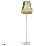 Lampada da terra retrò in ottone con paralume Granny verde 45 cm - Kaso