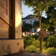 Faretto con Picchetto GU10 da Giardino Orientabile Serie SHADOW - Corten