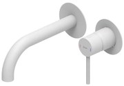 Rubinetto per lavabo ad incasso TAYRONA bianco verniciato opaco HUBER H 8 cm