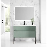 Mobile sottolavabo e lavabo Niwa per vasca centrale verde L 90 x H 50 x P 45.5 cm