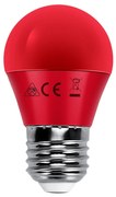 Lampadina Led E27 G45 a sfera 4W Rossa Aigostar