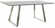 Tavolo da Pranzo DKD Home Decor Cristallo Acciaio Grigio scuro (180 x 90 x 76 cm)