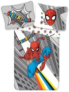 Biancheria da letto per bambini in cotone grigio Spiderman, 140 x 200 cm Spider man - Jerry Fabrics