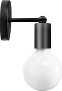 Lampada Da Muro Di Parete Metallico Black 392205