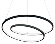 Sospensione Moderna Oz Metallo Nero Led 48W 3000K Luce Calda D60Cm On-Off