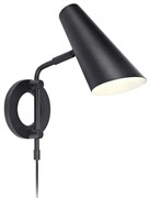 Lampada da parete nera con alimentazione a corrente ø 9,5 cm Cal – Markslöjd